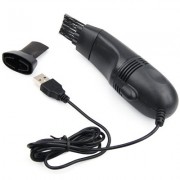 Portable Computer Keyboard USB Mini Vacuum Cleaner- Black